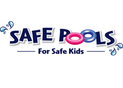 image of life savers and water splashing that says safe pools for safe kids